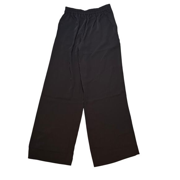 Madewell XXS Black Wide Leg Crepe Pull-On Pants NWT Work to Weekend - Picture 7 of 9